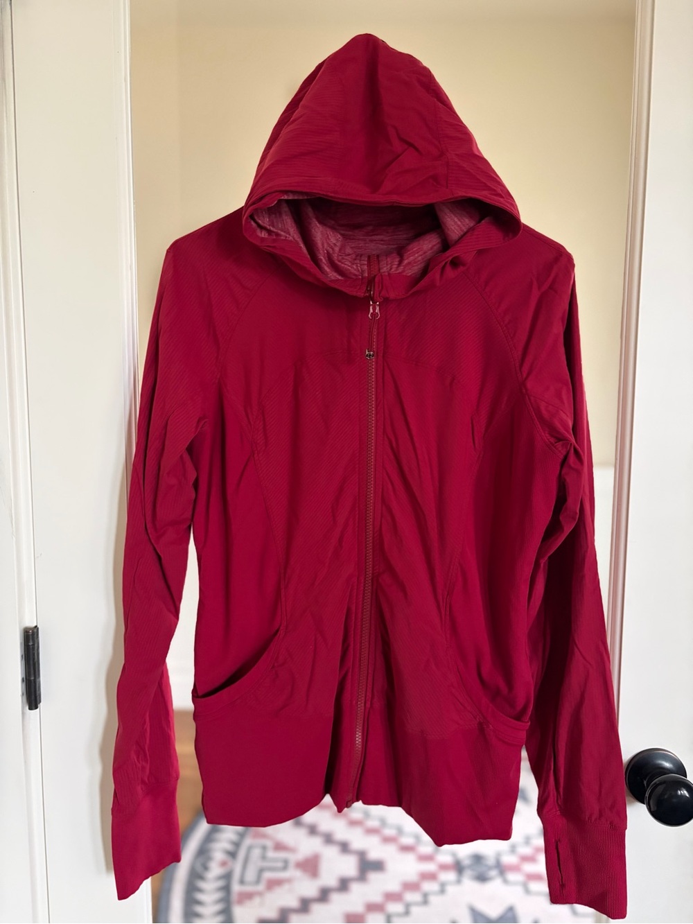 lululemon athletica reversible Hooded Zip Jacket - Deep Red